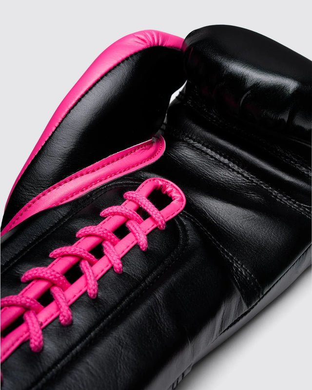 Fly Boxing Gloves Superlace Pro X 2 - Black/Pink