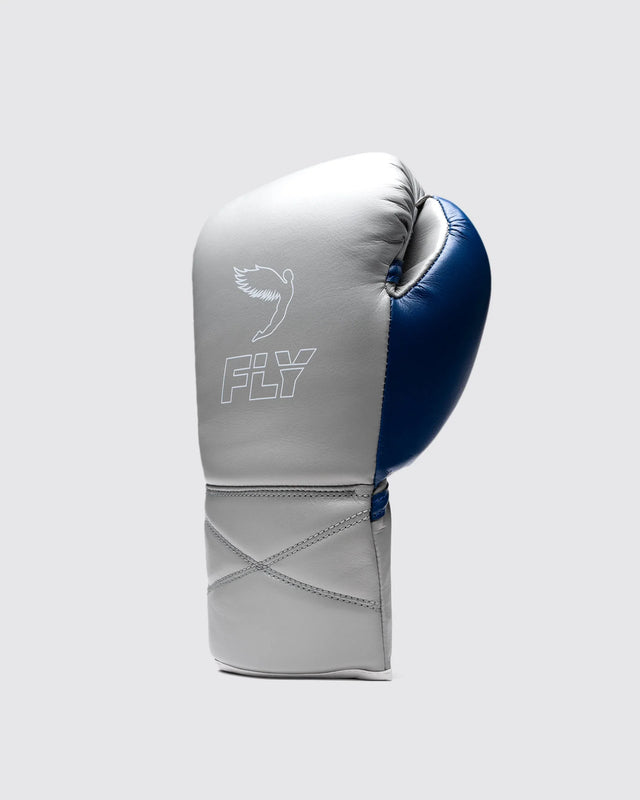 Fly Boxing Gloves Superlace Pro X 2 - Grey/Dark Blue
