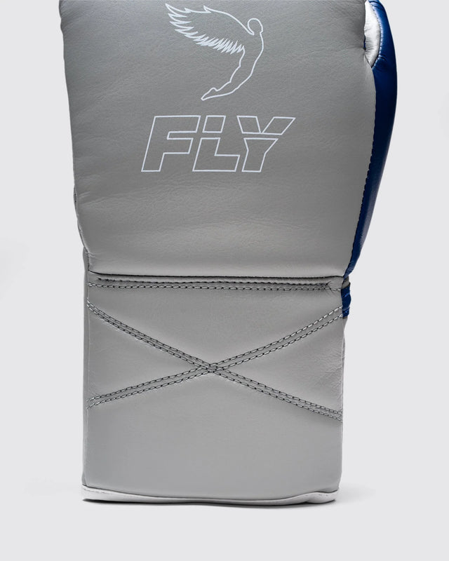 Fly Boxing Gloves Superlace Pro X 2 - Grey/Dark Blue