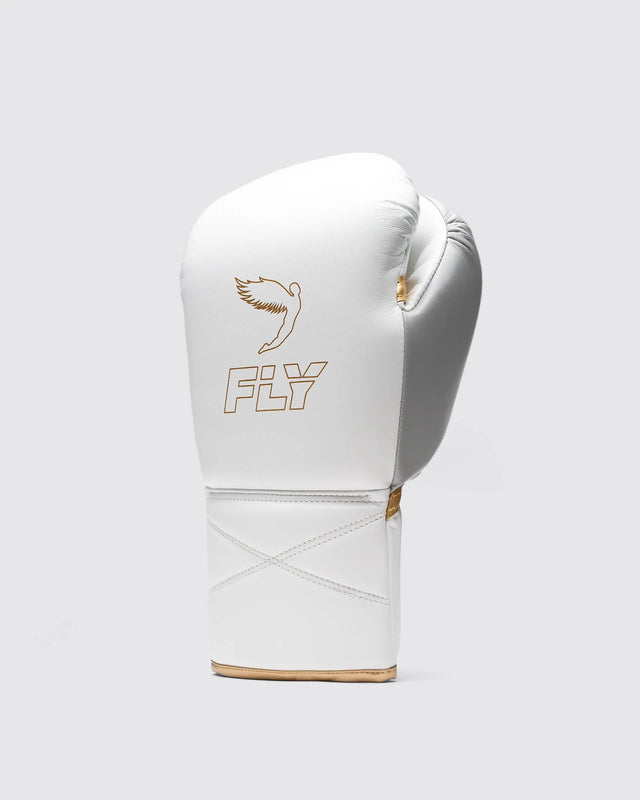 Fly Boxing Gloves Superlace Pro X 2 - White/Grey/Gold