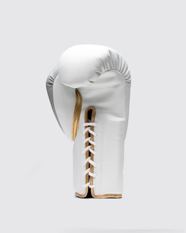 Fly Boxing Gloves Superlace Pro X 2 - White/Grey/Gold