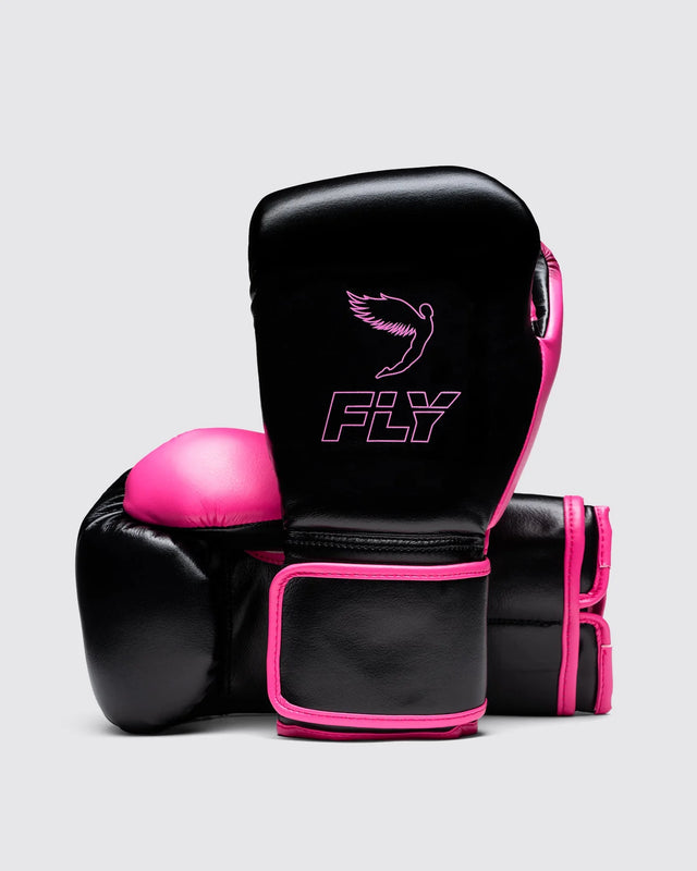 Fly Boxing Gloves Superloop Pro X 2 - Black/Pink