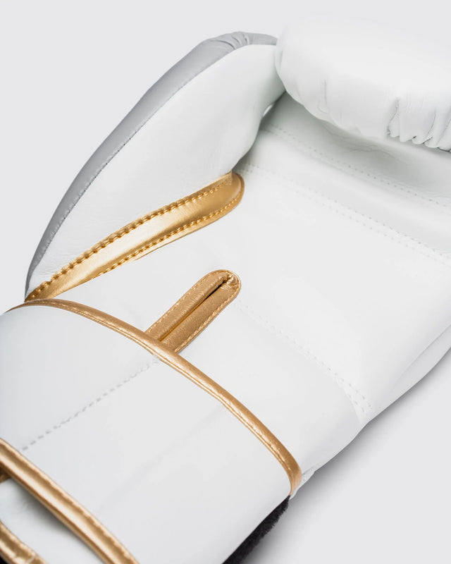 Fly Boxing Gloves Superloop Pro X 2 - White/Grey/Gold