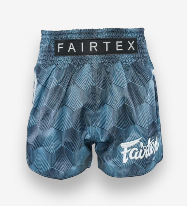Spodenki Muay Thai Fairtex FXB Stealth – Szare/Niebieskie