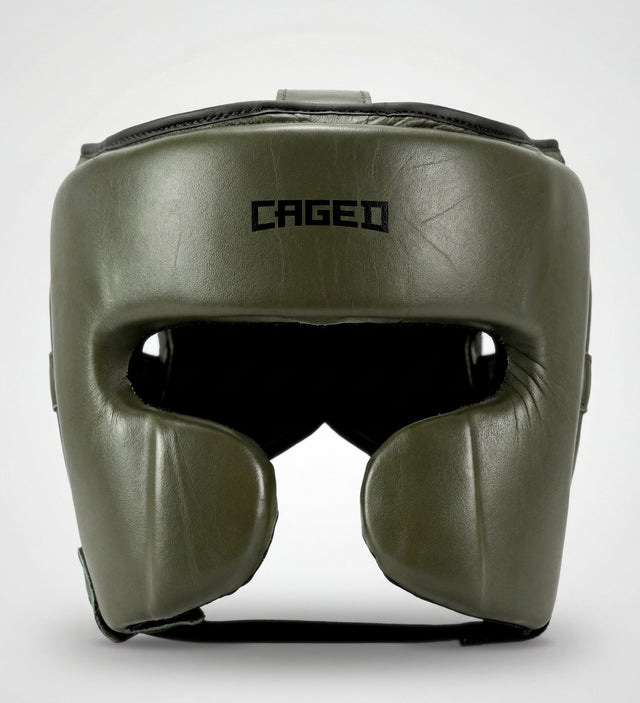Caged 'X' Series Headguard Khaki Green