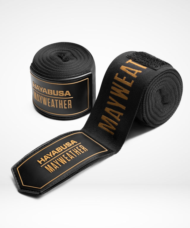 Hayabusa x Mayweather Deluxe Boxing Wraps - Black/Gold