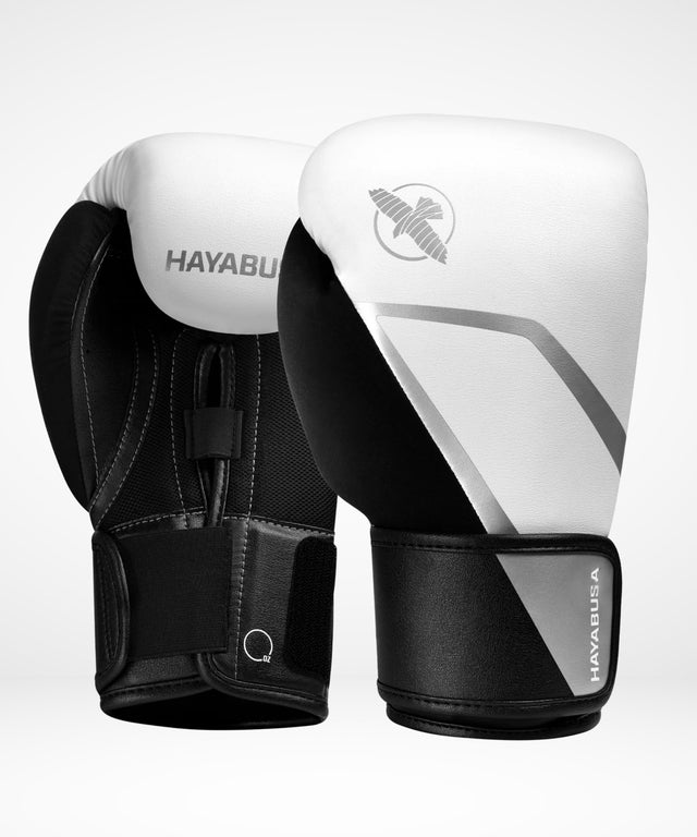 Hayabusa Boxing Gloves E1 - White/Black/Silver