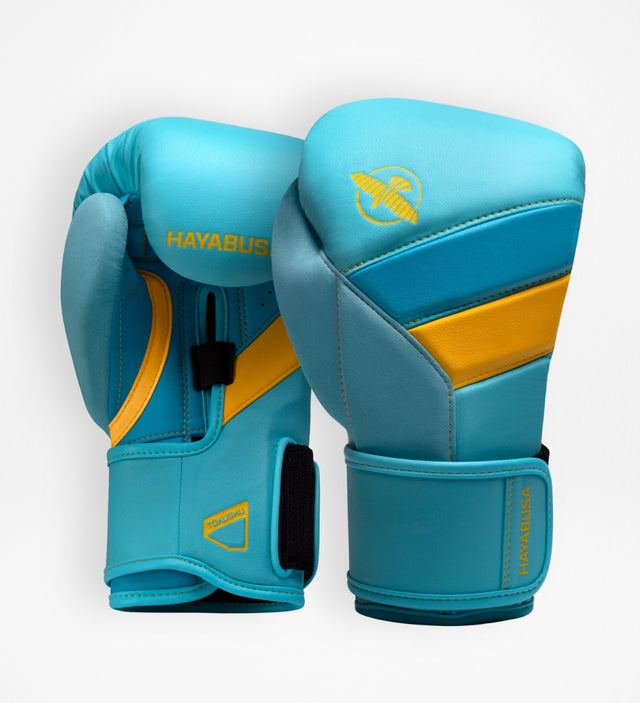 Rękawice bokserskie Hayabusa T3 – Niebieskie/Żółte