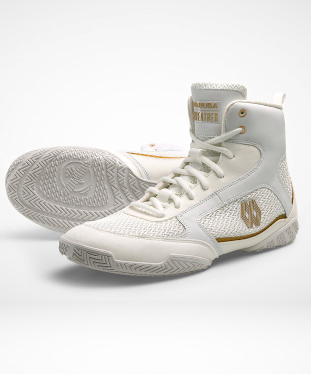 Hayabusa x Mayweather Boksschoenen Champ - Wit/Goud