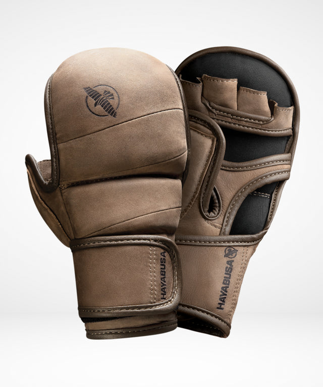 Rękawice MMA sparingowe Hayabusa T3 LX Hybrid – Vintage Brązowe