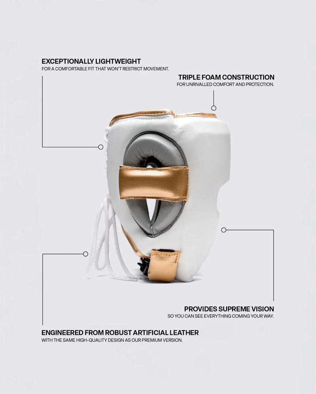 Fly Hoofdbeschermer Knight X - Wit/Grijs/Goud