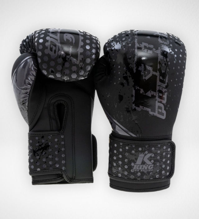 King Pro Boxing Bokshandschoenen Hexagon Kinderen - Zwart/Zwart
