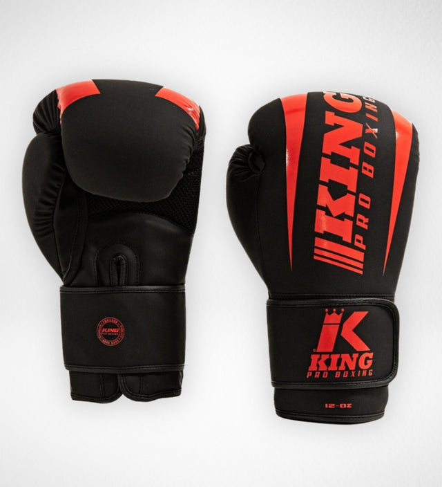 King Pro Boxing Revo Boxing Gloves - Black/Red