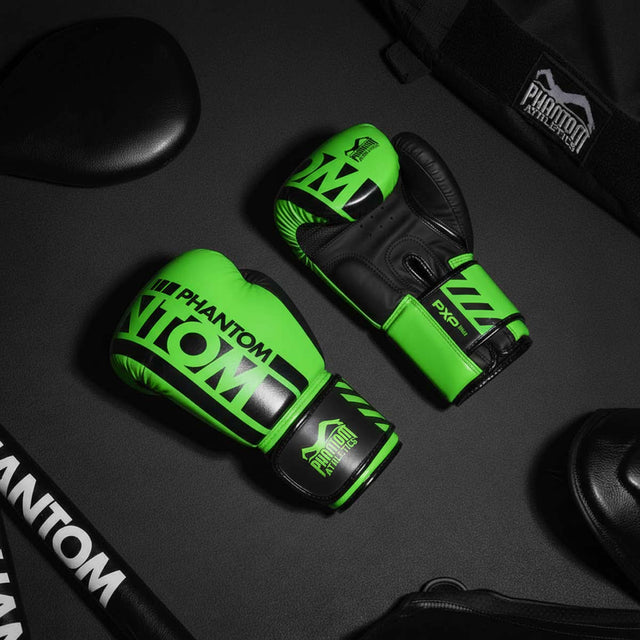 Gants de boxe Phantom Athletics APEX – Vert Néon