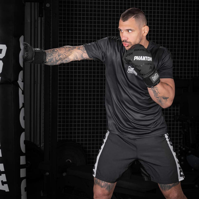Rękawice bokserskie Phantom Athletics Velcro – Czarne/Białe