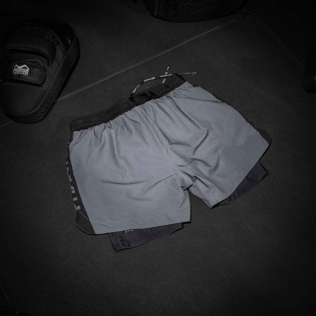 Phantom Athletics Compressie Shorts Fusion 2in1 Apex - Grijs