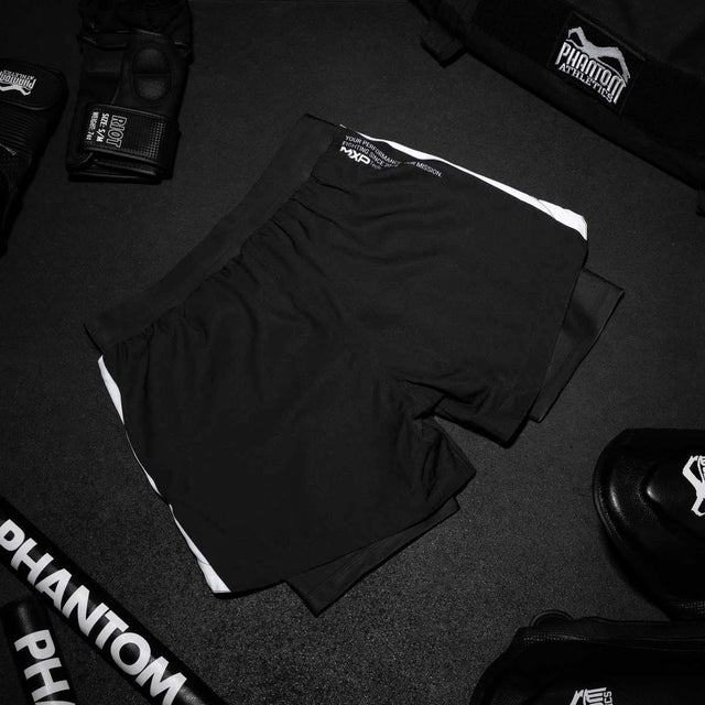 Pantaloncini a compressione Phantom Athletics Fusion 2in1 Apex – Nero