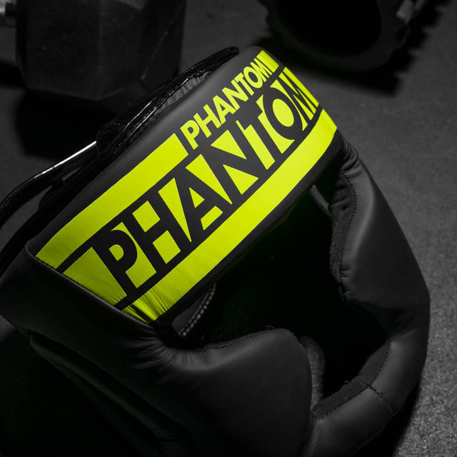 Kask bokserski Phantom Athletics Apex Full Face – Czarny/Neon