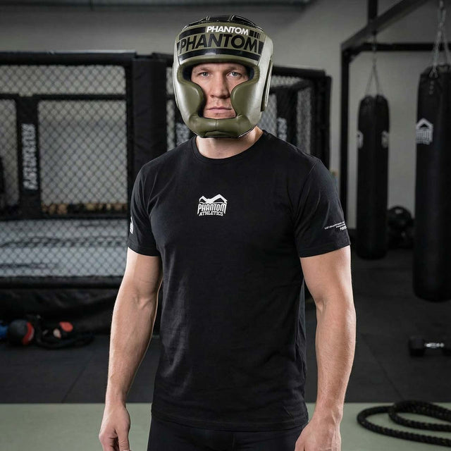 Kask bokserski Phantom Athletics Muay Thai Army – Zielony