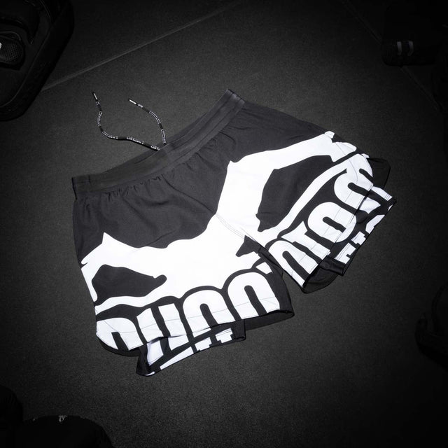 Spodenki MMA Phantom Athletics Fusion-R 2in1 Savage – Czarne/Białe