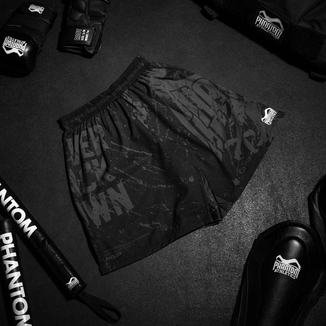 Spodenki MMA Phantom Athletics EVO – Czarne/Czerwone/Złote