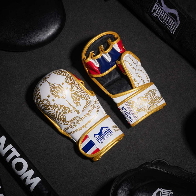 Phantom Athletics MMA Handschoenen Sparring Muay Thai - Wit/Goud