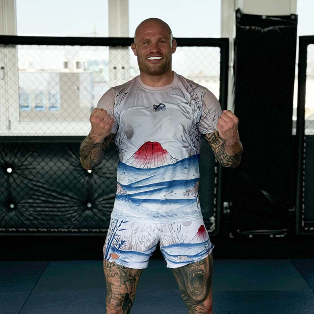 Phantom Athletics MMA Shorts FUSION-R Japan - Beige/Blauw/Rood