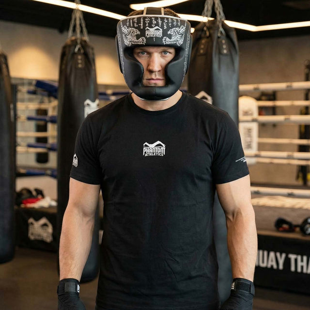 Phantom Athletics Hoofdbeschermer Muay Thai - Zwart/Zilver