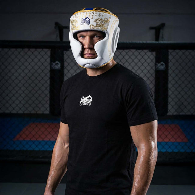 Phantom Athletics Hoofdbeschermer Muay Thai - Wit/Goud