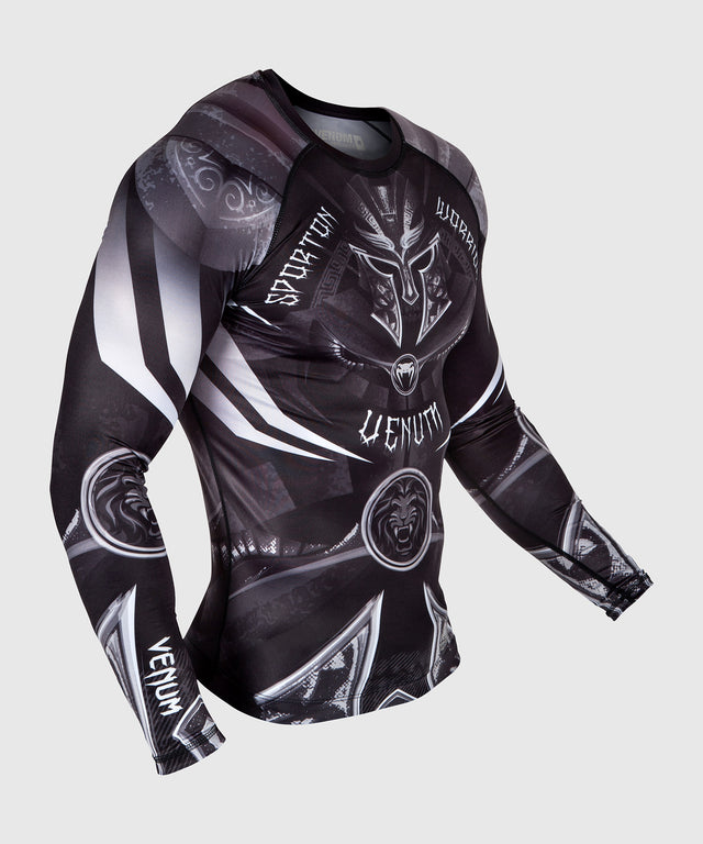 Venum Rashguard Gladiator 3.0 Lange Mouwen - Sort/Grå/Hvid