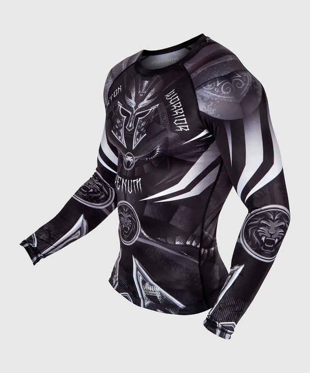 Venum Rashguard Gladiator 3.0 Lange Mouwen - Sort/Grå/Hvid