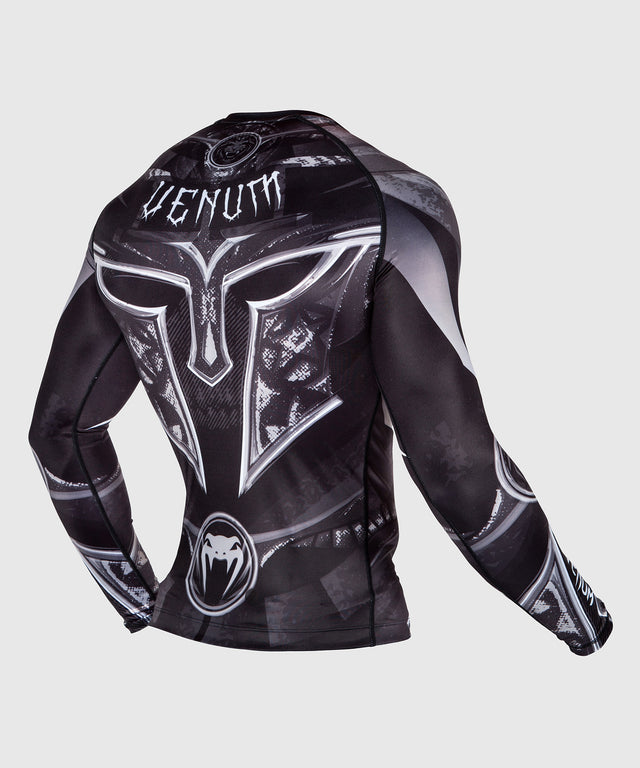 Venum Rashguard Gladiator 3.0 Lange Mouwen - Sort/Grå/Hvid