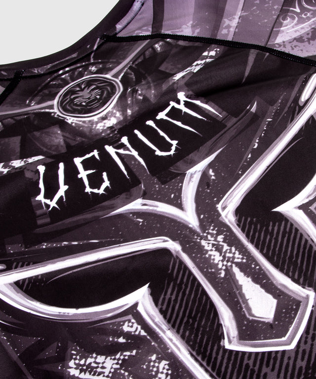 Venum Rashguard Gladiator 3.0 Lange Mouwen - Sort/Grå/Hvid