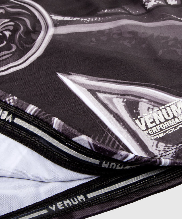 Venum Rashguard Gladiator 3.0 Lange Mouwen - Sort/Grå/Hvid