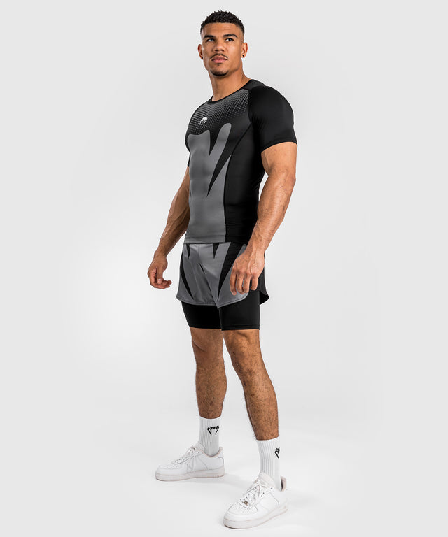 Venum Rashguard Attack Short Sleeve - Black/Gray