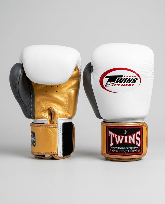 Twins Boxing Gloves BGVL3 - White/Gold/Grey