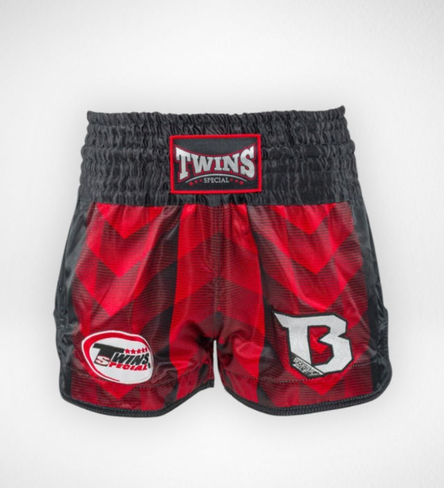 Spodenki Muay Thai Twins TBT3 – Czerwone/Czarne
