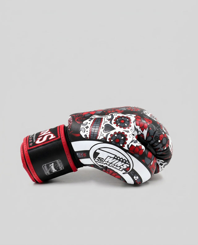 Rękawice bokserskie Twins FBGVL3 Skull – Czarne/Czerwone/Białe