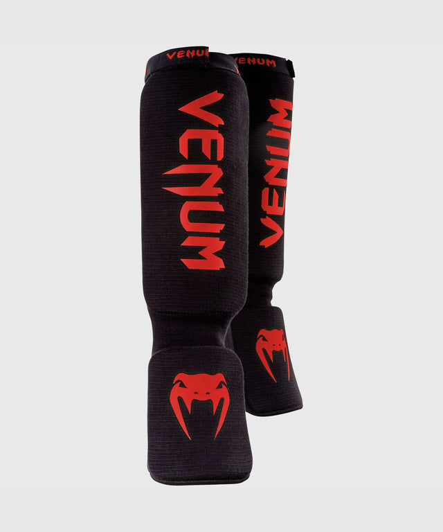 Venum Scheenbeschermers Kickboks Kontact - Zwart/Rood