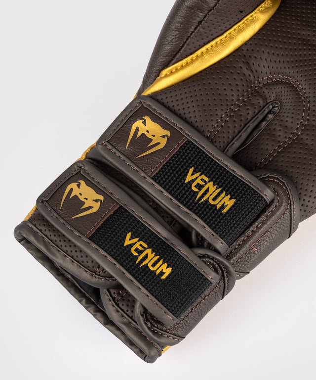 Venum Bokshandschoenen Reverso - Donkerbruin/Goud
