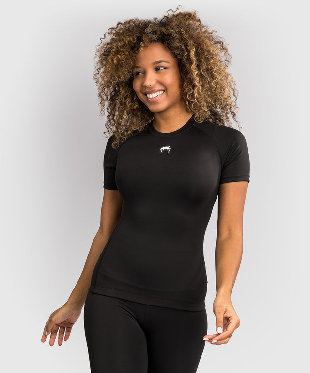 Venum Halo Rashguard - Korte Mouwen - Zwart