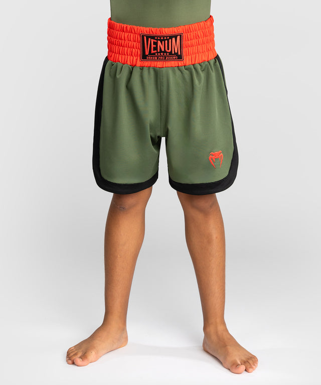 Venum Classic Boksbroek Kinderen - Legergroen/Oranje