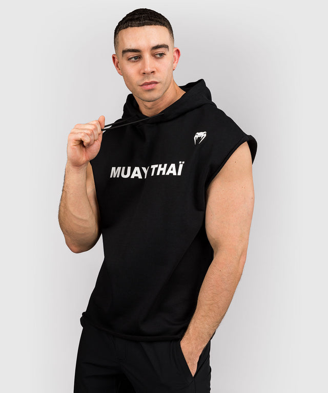 Bluza bez rękawów Venum VT Muay Thai – Czarna/Biała