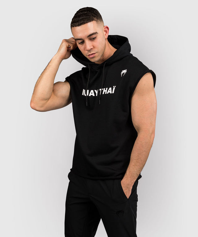 Bluza bez rękawów Venum VT Muay Thai – Czarna/Biała
