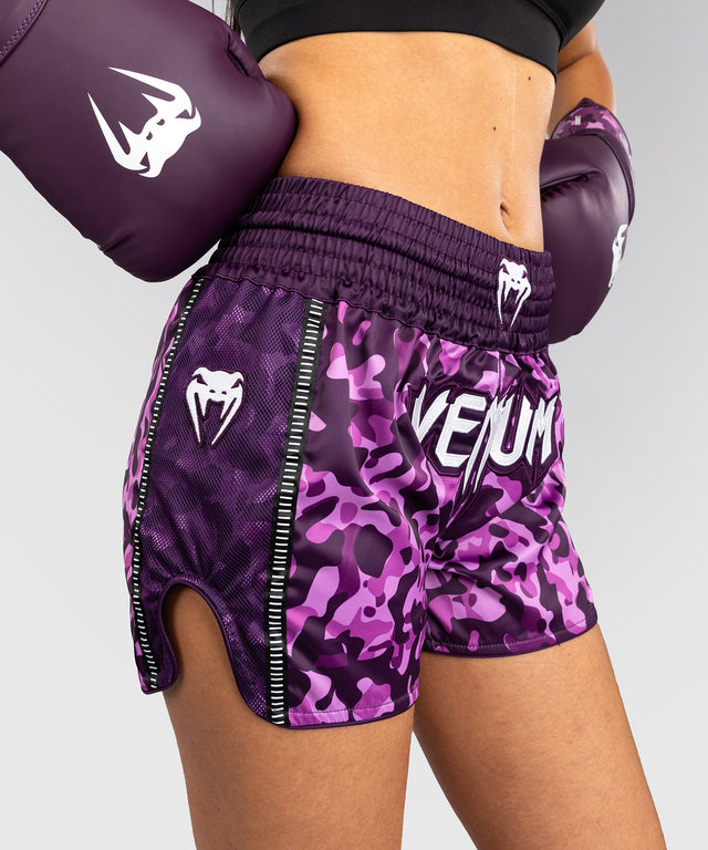 Venum Muay Thai Shorts Iris - Purple/Camo Pink