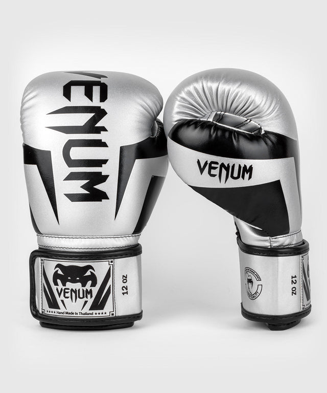 Boxerské rukavice Venum Elite – Stříbrné/Černé
