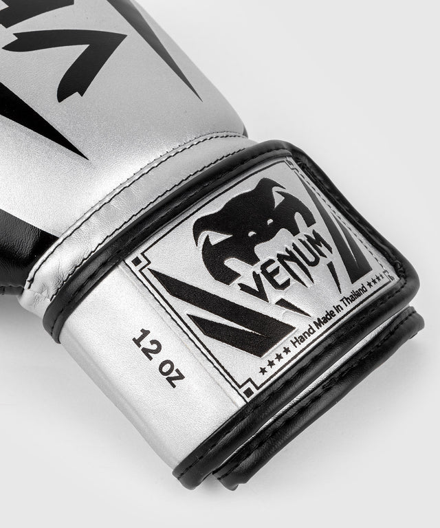 Boxerské rukavice Venum Elite – Stříbrné/Černé