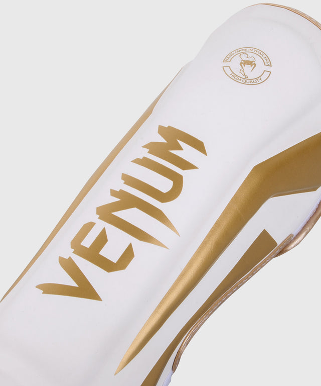 Venum Scheenbeschermers Kickboks Elite - Wit/Goud