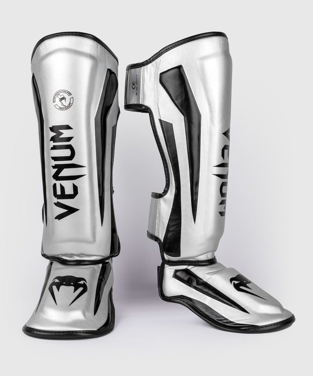Venum Shin Guards Elite – Silver/Black