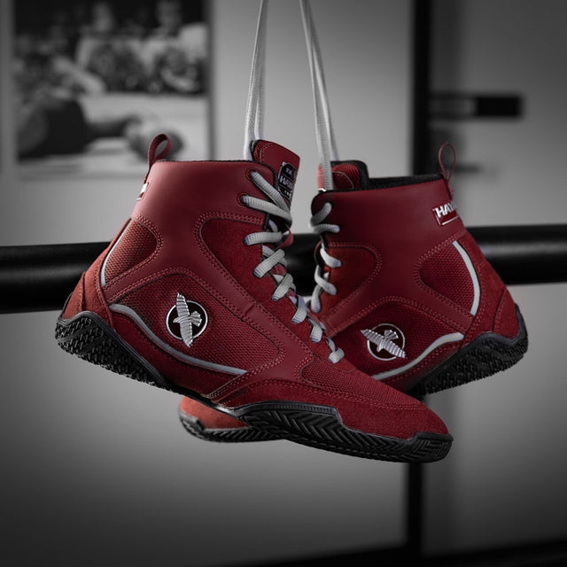 Hayabusa Boksschoenen Pro - Bordeaux Rood/Grijs